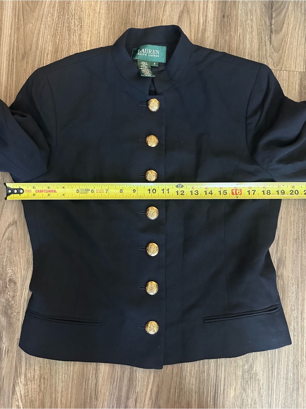 Ralph Lauren dark navy  Blazer with Gold Buttons - Picture 3 of 7